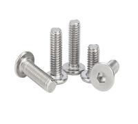 M3 M4 M5 M6 M8 M10 M12 304 Stainless Steel Hex Hexagon Socket Ultra Thin Super Flat Wafer Head Screw Bolt 5/25pcs(45mm,25pcs M3)