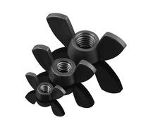 M3 M4 M5 M6 M8 M10 M12 Black/White Nylon Nut Wingnut Nut Ingot Plastic Wing Nut (Color : Black, Size : M12 5pcs)
