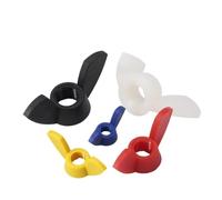 M3 M4 M5 M6 M8 M10 M12 Colourful Nylon Wing Nut Butterfly Nut Ngot Plastic Insulation Thumb Nuts(Yellow,M3-30pcs)