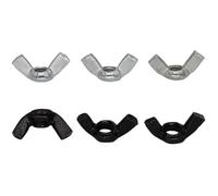 M3 M4 M5 M6 M8 M10 M12 DIN315 Black Zinc Plated Carbon Steel Claw Nuts Hand Twist Tighten Thumb Butterfly Ear Wing Nut(Zinc Plated,30Pieces M5)