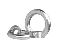M3 M4 M5 M6 M8 M10 M12 DIN580 304 Stainless Steel Marine Lifting Eye Nuts/Screw Ring Eyebolt Hooking Nut Screws(Eye Nut,M3 x2pcs)