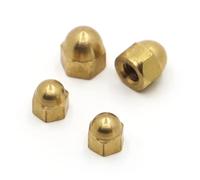 M3 M4 M5 M6 M8 M10 M12 M14 M16 Brass Acorn Cap Dome Nuts Brass Cap Type Copper Nut Cover Semicircle Dome Hexagon Nuts(M16 1pc)