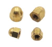 M3 M4 M5 M6 M8 M10 M12 M14 M16 DIN1587 Brass Acorn Cap Dome Nuts Type Copper Nut Cover Semicircle(M5 10pcs)