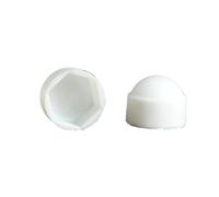 M3 M4 M5 M6 M8 M10 M12 M14 M16 M18 M20 M22 M24 Black White Dome Protection Cap Screw Covers Exposed Hexagon Plastic PE Nut Bolt(White,M3X6X9mm (50pcs))