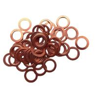 M3 M4 M5 M6 M8 M10 M12 M14 M16 M18 M20 M22 M24 M27 M30 Boat Red Brass Copper Crush Sealing Washer Flat Seal Ring Gasket(M22x32x2 (2pcs))