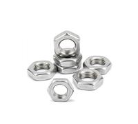 M3 M4 M5 M6 M8 M10 M12 M14 M16 M20 M24 M27 M30 M33 M36 M42 GB6172 304 Stainless Steel Flat Hex Hexagon Thin Nut Jam Nut(M3 100pcs)