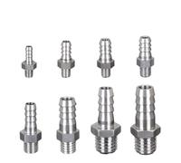 M3 M4 M5 M6 M8 M10 M12 M14 M16 Metric Male to 3 4 5 6 8 10 12 mm Hose Barb Nipple 304 Stainless Steel Pipe Fitting Air Water Gas(8xM10x1)