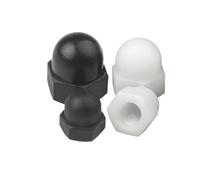 M3 M4 M5 M6 M8 M10 M12 M14 M16 Nylon Plastic Insulated Hex Hexagon Decorative Cover Dome Acorn Cap Nut DIN1587 5/50pcs(Black,10pcs M10)