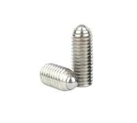 M3 M4 M5 M6 M8 M10 M12 M16 304 Stainless Black Steel Hex Socket Spring Ball Plunger Grub Headless Bolt Point Set Screw 5pc(304 stainless steel,6mm,10pcs M4)