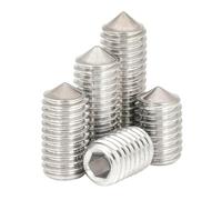 M3 M4 M5 M6 M8 M10 M12 M16 304 Stainless Steel Hex Hexagon Socket Cone Point Grub Set Screw Tapered End Bolt(M5x30mm(12PCS))
