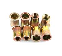 M3 M4 M5 M6 M8 M10 M12 Rivet Nuts Flat Head Threaded Insert Nutsert Cap For Riveter Nut Carbon Steel(100Pcs M3)