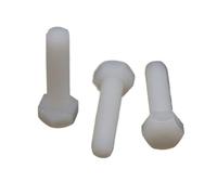 M3 M4 M5 M6 M8 M10 M12 White Nylon External Hexagon Bolt PA66 Nylon Hex Bolt Plastic Screw DIN933 GB5783 L = 6-100mm(100mm,M6 10pcs)
