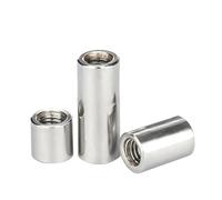 M3 M4 M5 M6 M8 M10 - M16 304 Stainless Steel Extension Round Column Joint Coupling Nut Connect Screw Nut