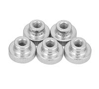 M3 M4 M5 M6 M8 M10 Nickel Plated Carbon Steel Hand Tighten Knurled Thumb Nuts Handle With Nuts (M6（5pcs）)