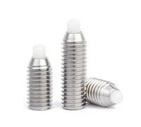 M3 M4 M5 M6 M8 M10M12 304 Stainless Steel POM Plastic Head Hex Socket Allen Spring Ball Plunger Grub Set Screw Positioning Screw(M8x12x4.5x3mm-2pcs)