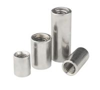 M3 M4 M5 M6 M8~M16 304 Stainless Steel Extension Thicken Round Column Joint Coupling Nut Extended Cylindrical Connect Screw(OD6xM4x8 (20pcs))