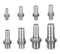 M3 M4 M5 M6 M8 Metric Male Thread X 3 4 5 6 8 Mm Hose Barb Tail Nipple 304 Stainless Steel Pipe Fitting Connector Air Water Gas(3-M3)