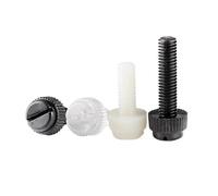 M3 M4 M5 M6 M8 Nylon PA66 Knurl Slotted Head Toolless Thumb Bolt Screw 10/20Pcs(White,10pcs M8x45)