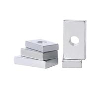 M3 M4 M5 M6 M8 Square Nut Zinc Plated Carbon Steel Rectangular Nuts Thin Slider Block Nuts(M6x10x12x5mm-20pcs)