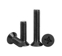 M3 M4 Micro Small Black Steel Cross Flat Countersunk Head Screw Bolt(M3x8mm(90PCS))