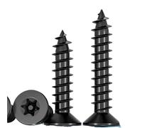 M3-M5 304 Stainless Steel black colour Six Lobe Flat Countersunk Head Pin Anti Theft Security Self Tapping Wood Screw(10mm,M4 20PCS)