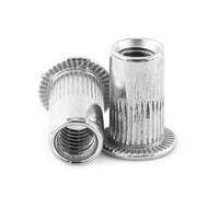 M3-M8 Flat Head Threaded Blind Rivet Nut Inser Flat Head Threaded Blind Rivet Nut Insert Nutsert Screw Stainless Steel (M8)