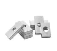 M3-M8 Square Nut Rectangular Nuts Thin Slider Block Nuts Zinc-Plated Black Aluminum Profile Accessory Hardware Nut(10pcsxM8x20x13x4mm)