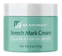 M3 Naturals Stretch Mark Cream - Collagen & Stem Cell Maternity Skincare Oil - Stretch Mark Prevention & Scar Remover Lotion - Green Tea Extract & Raspberry Ketones 2 oz