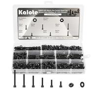 M3 Nuts and Bolts Set, 780 Pcs Hexagon Socket Head Cap, Hex Socket Cap Head Screws, Black Machine Screw Bolts and Nuts and Flat Washers Assortment Kit, for DIY Bicycle Motorcycle Repair