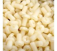 M3 Nylon 6/6 Phillips Drive Pan Head Machine Screw Off White 100pcs (M3 x 4mm)