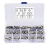 M3 Pan Head Cross Machine Screws, 304 Stainless Steel Fasteners, DIY Combination Set with Flat Elastic Washer and Nut, 662PCS Hardware Parts for Various Projects, Resista