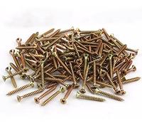 M3 Phillips Screws For Wood, Galvanized Countersunk & Self-Tapping Flat Head Screws, 100 PCS & 20 PCS Anchors, Suitable for DIY, Wood Floors, Furniture, Walls, Decks