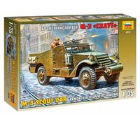 M3 Scout Car Armored Personnel Carrier Plastic Kit 1:35 Model ZVEZDA