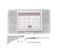 M3 Screw Assortment Kit, 304 Stainless Steel Hex Socket Screws Nuts Washers Set with 510 Screws 300 Nuts 300 Washers for Electronics Machinery Appliances