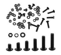 M3 Screw Nut Washer Kit, Durable Hex Socket Fastener Assortment Set for Repairs Black Alloy Steel Button Head 4mm 5mm 6mm 8mm 10mm 12mm 300PCS