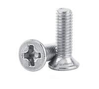 M3 Stainless Steel Screws 100Pcs Flat Head Countersunk Machine Bolt SS304 Fastener Full Thread Plain Finish (M3*12mm)