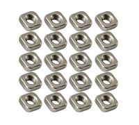M3 Stainless Steel Square Nuts, Metric Female Thread Fasteners for Furniture Frame Assembly Home Repairs, 20Pcs