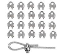 M3 Stainless Steel Wire Rope Clip - 20pcs, U Bolt Saddle for Rigging and Tensioning Industries and Household Shipping