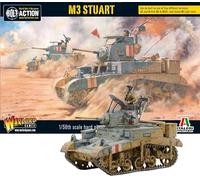 Warlord Games Bolt Action M3 Stuart Tank - 1:56 / 28mm Plastic Scale Model Tank For Bolt Action Highly Detailed World War 2 Miniatures for Table-top Wargamin