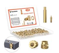 M3 Threaded Inserts - 120 Pieces M3x4x5 Brass Heat Set Insert for Plastic Parts - Metric knurled Nuts - Insert by Heat into 3D Printing Components