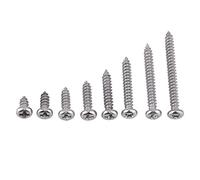 200pcs M3 Pan Head Screws Wood Screws Cross Recess 304 Stainless Steel Self-tapping Screws M3x6mm/8mm /10 mm/12 mm/16 mm/20 mm/25 mm/30 mm