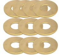 M3 x 12mm Solid Brass Penny Washers, Pack of 10 - DIN 9021 Form G Wide-Form Mudguard Repair Fender Washer for Antique Restoration, Electrical, Marine & Decorative Use