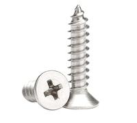 M3 x 18mm Self Tapping Screws, Phillips Flathead 304 Stainless Steel Screws, Fasteners Bolts for Plastic Wood Furniture and Drywall 50 Pcs