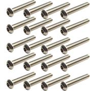 M3 x 30mm Hex Socket Button Machine Bolt Fully Threaded Made of A2 Stainless Steel (Pack of 20)