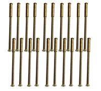 M3 x 50mm Door Handle Through Bolts Slotted Sleeve Brass - Pack of 20