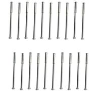 M3 x 50mm Door Handle Through Bolts Slotted Sleeve Silver - Pack of 20