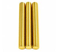 M3 x 50mm Solid Brass Threaded Bar, Studding Rod - Pack of 1 | M3-M12 Sizes, Cut to Length, Packs of 1 2 3 or 5, Fully Threaded, Corrosion Resistant
