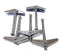 M3 x 50mm SPRING TOGGLE WITH SCREW PLASTERBOARD HOLLOW WALL FIXINGS (4)