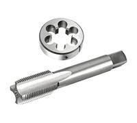 M30 Metric Tap and Die Set, 0.5-3.5mm Pitch High-Speed Steel Straight Fluted Right Hand Thread Screw Tap Round Dies(M30x0.75)