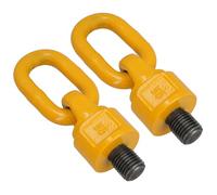 M30 x 35mm Swivel Rotating Lifting Point Eye Bolt with Ring 5.3 Ton Capacity 2pc